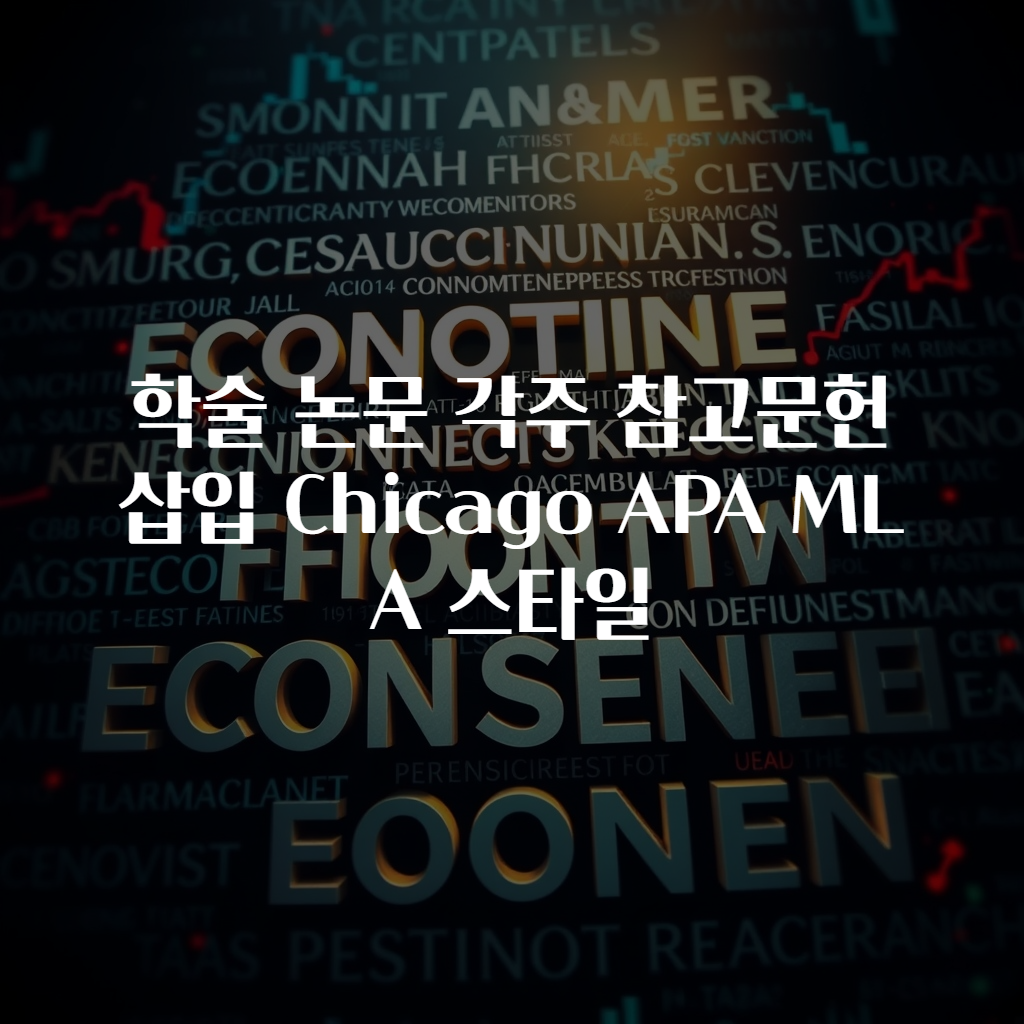 학술 논문 각주 참고문헌 삽입 Chicago APA MLA 스타일