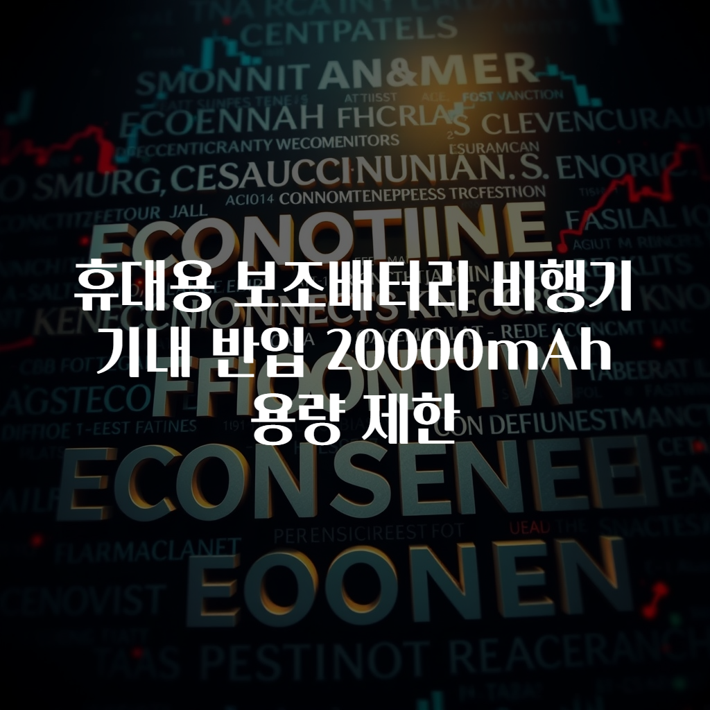 휴대용 보조배터리 비행기 기내 반입 20000mAh 용량 제한