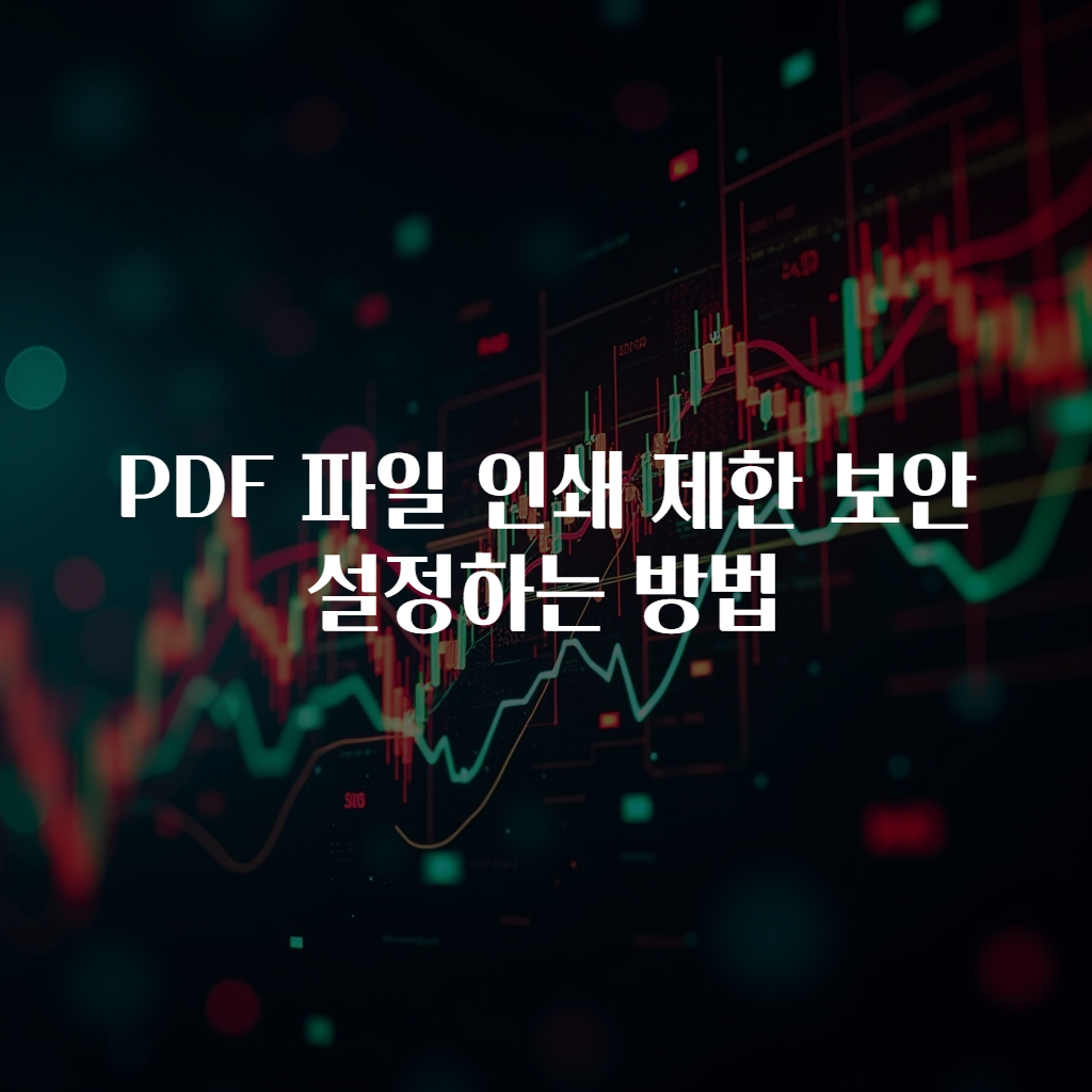 PDF 파일 인쇄 제한 보안 설정하는 방법