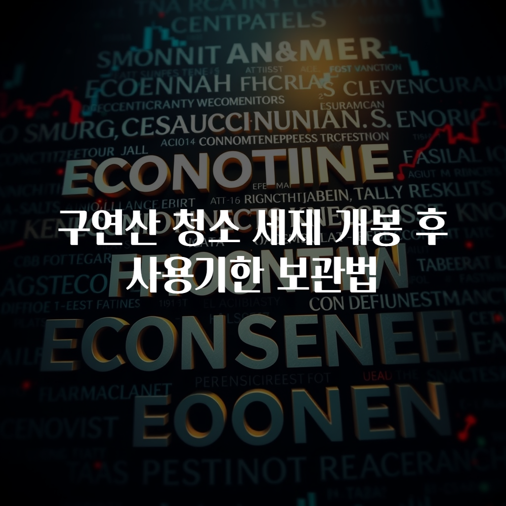 구연산 청소 세제 개봉 후 사용기한 보관법