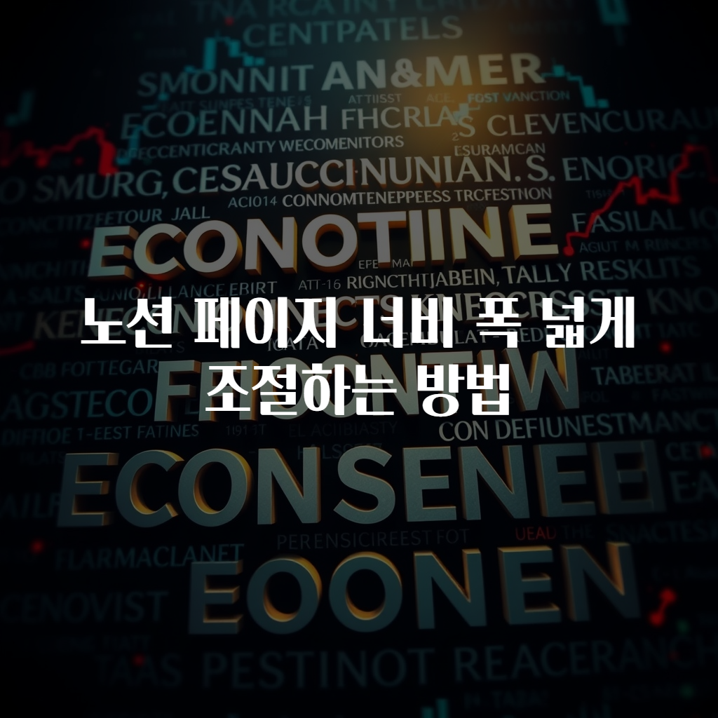 노션 페이지 너비 폭 넓게 조절하는 방법