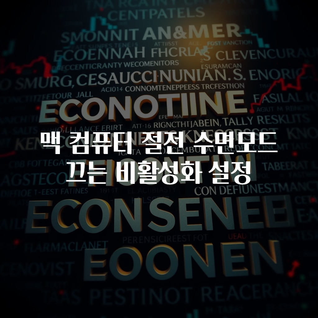 맥 컴퓨터 절전 수면모드 끄는 비활성화 설정