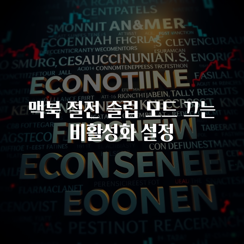 맥북 절전 슬립 모드 끄는 비활성화 설정