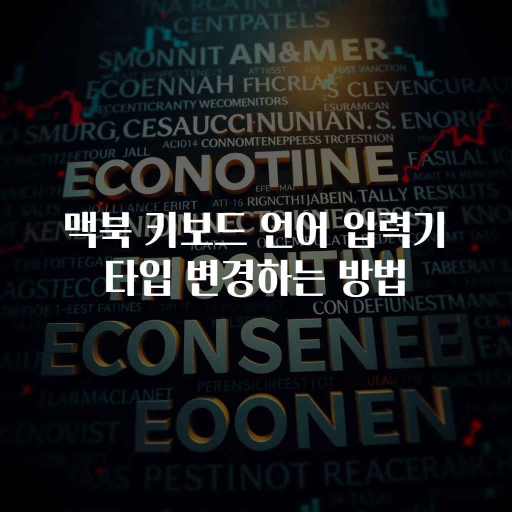 맥북 키보드 언어 입력기 타입 변경하는 방법