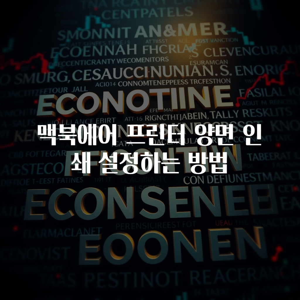 맥북에어 프린터 양면 인쇄 설정하는 방법