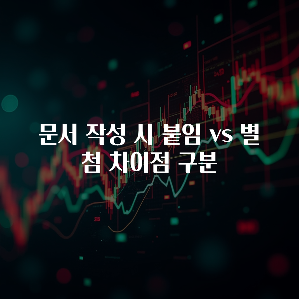 문서 작성 시 붙임 vs 별첨 차이점 구분