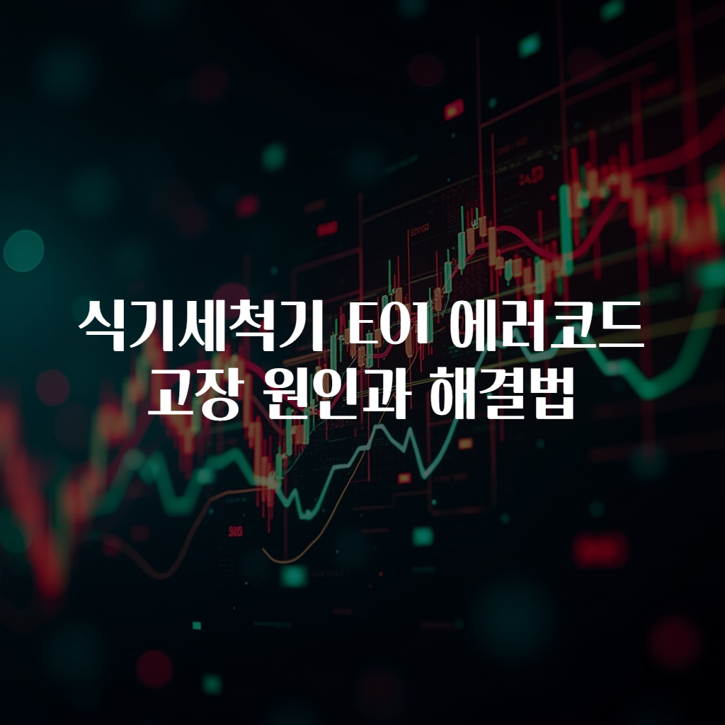 식기세척기 E01 에러코드 고장 원인과 해결법
