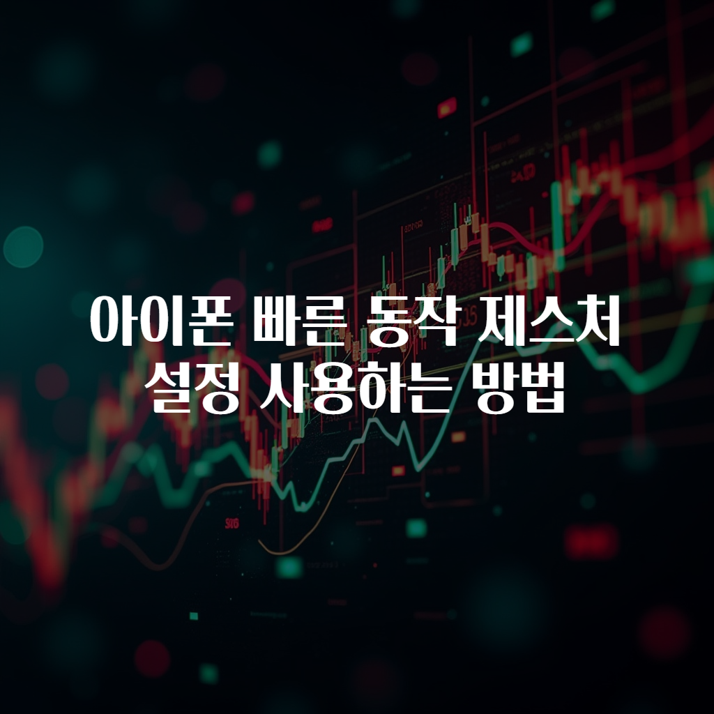 아이폰 빠른 동작 제스처 설정 사용하는 방법