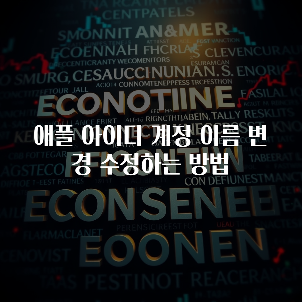 애플 아이디 계정 이름 변경 수정하는 방법