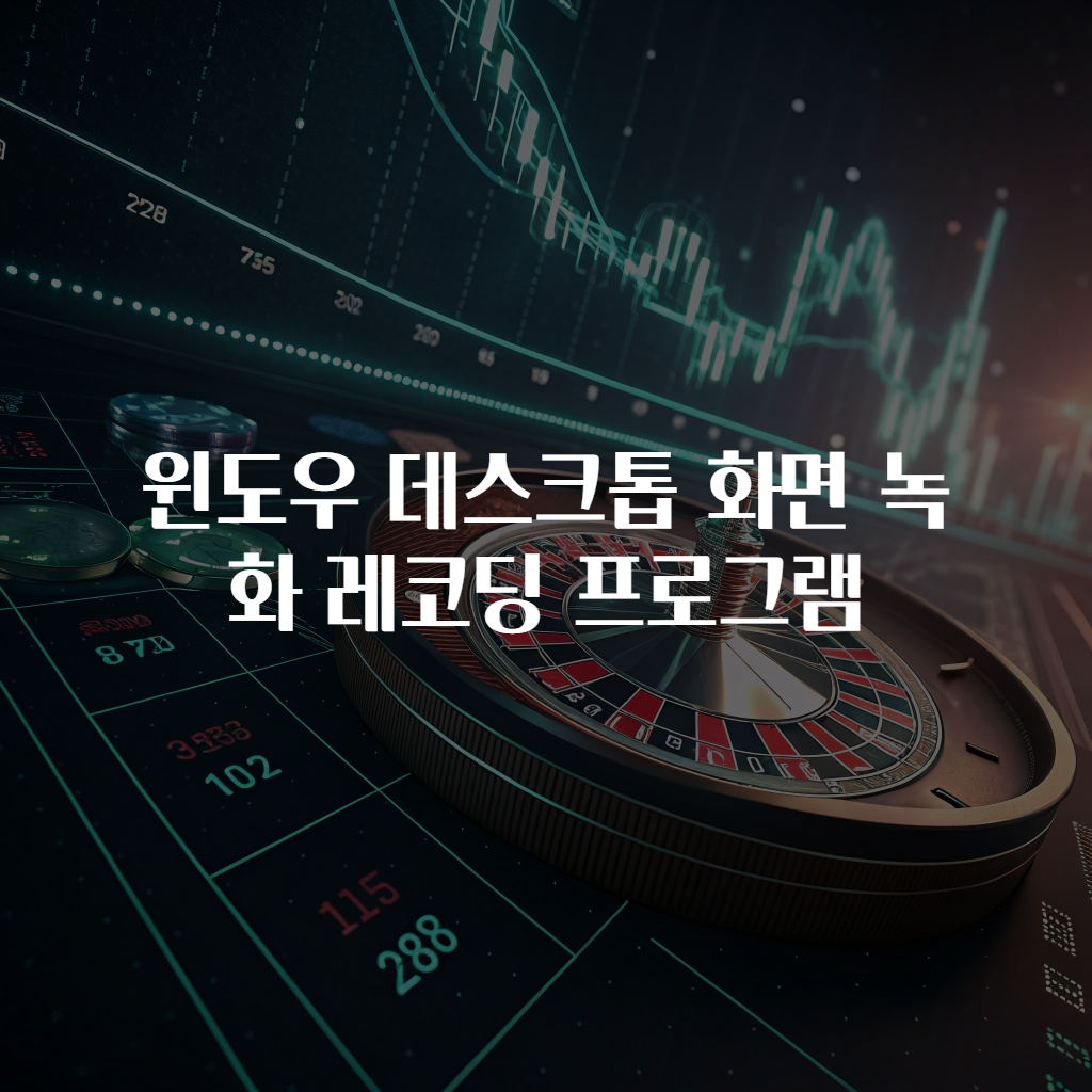 윈도우 데스크톱 화면 녹화 레코딩 프로그램
