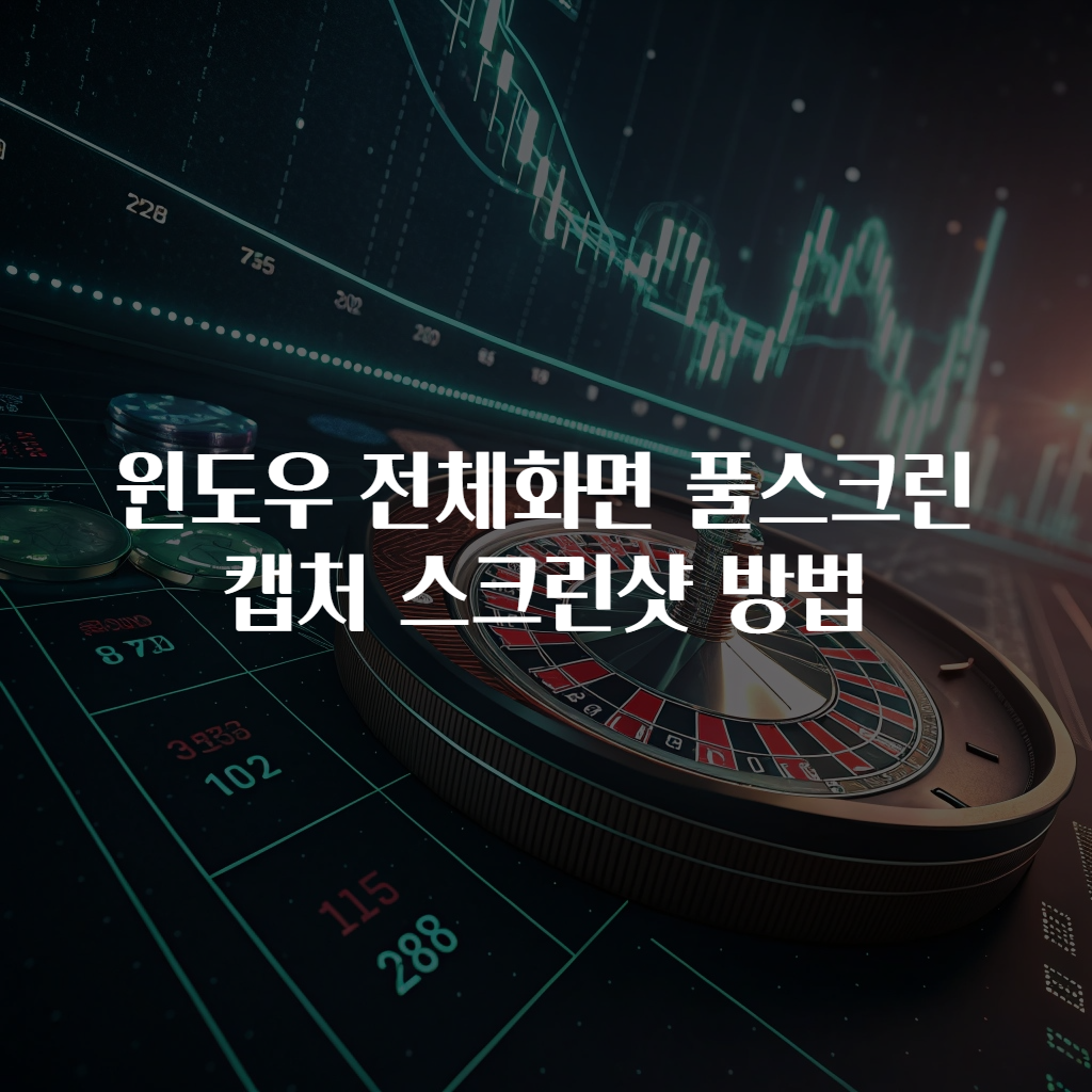 윈도우 전체화면 풀스크린 캡처 스크린샷 방법