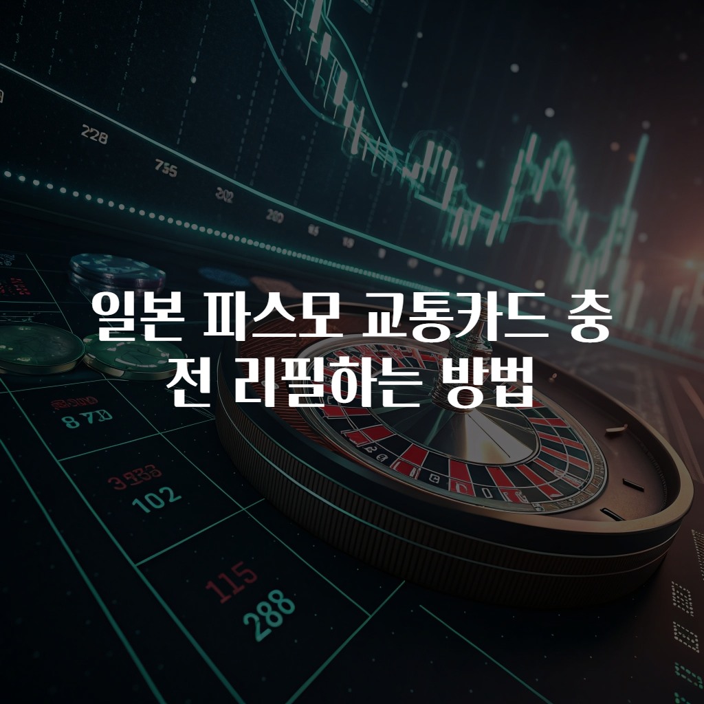 일본 파스모 교통카드 충전 리필하는 방법