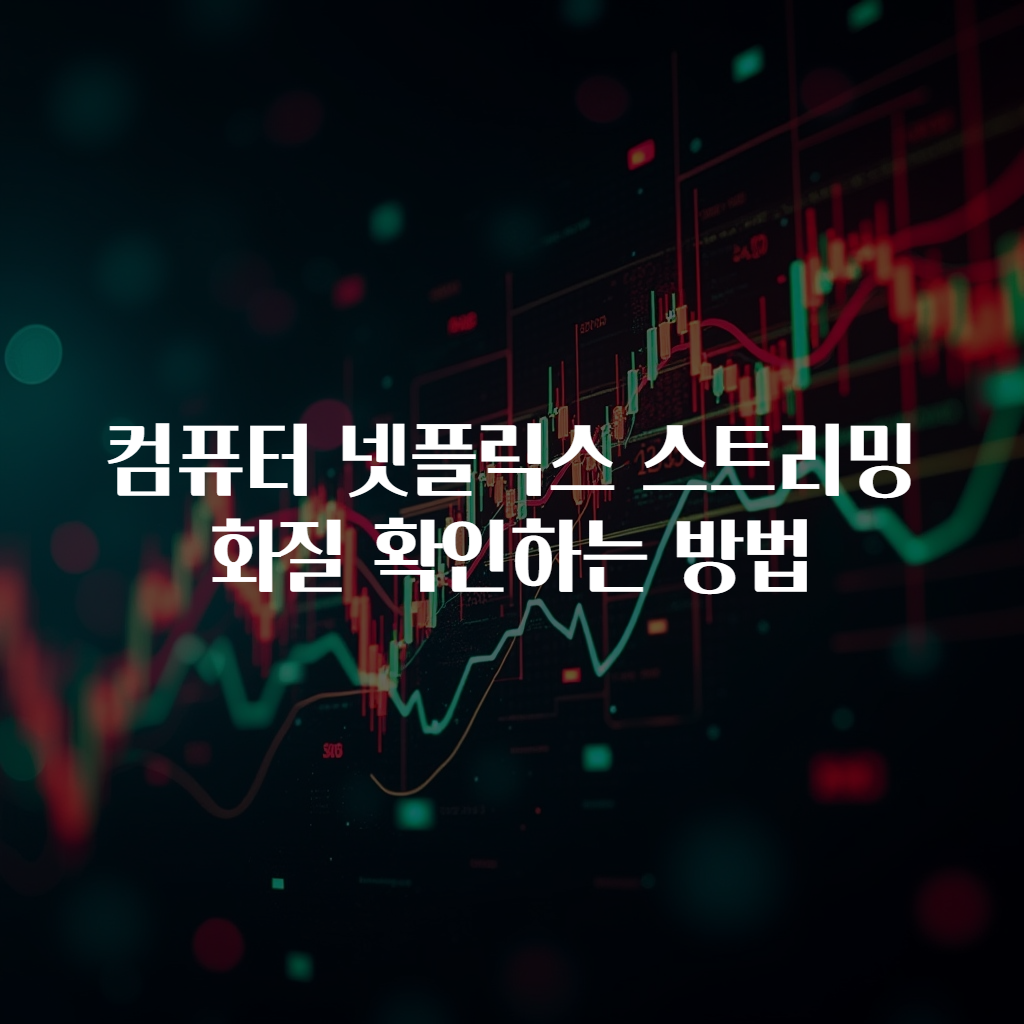 컴퓨터 넷플릭스 스트리밍 화질 확인하는 방법