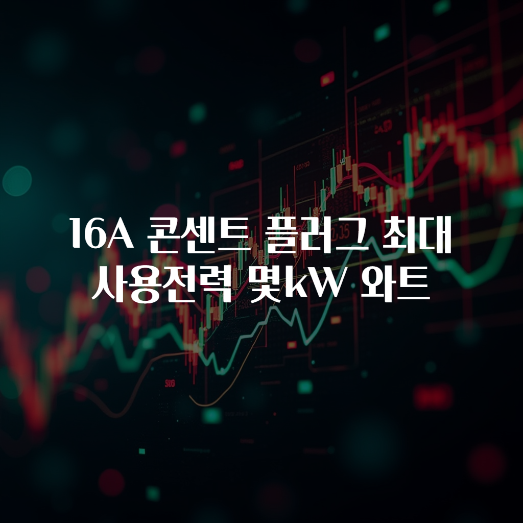 16A 콘센트 플러그 최대 사용전력 몇kW 와트