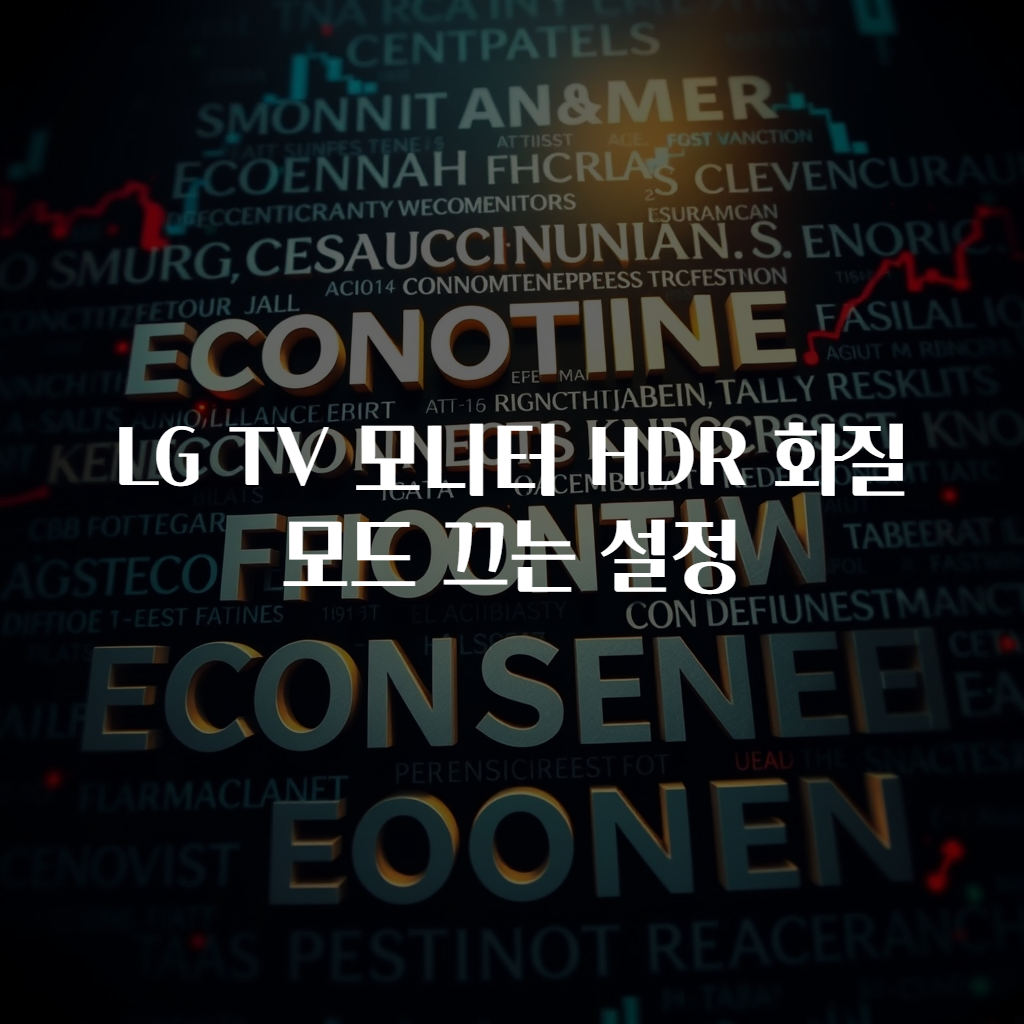 LG TV 모니터 HDR 화질 모드 끄는 설정