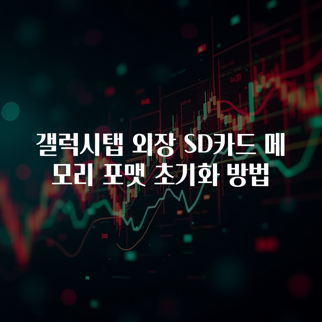 갤럭시탭 외장 SD카드 메모리 포맷 초기화 방법