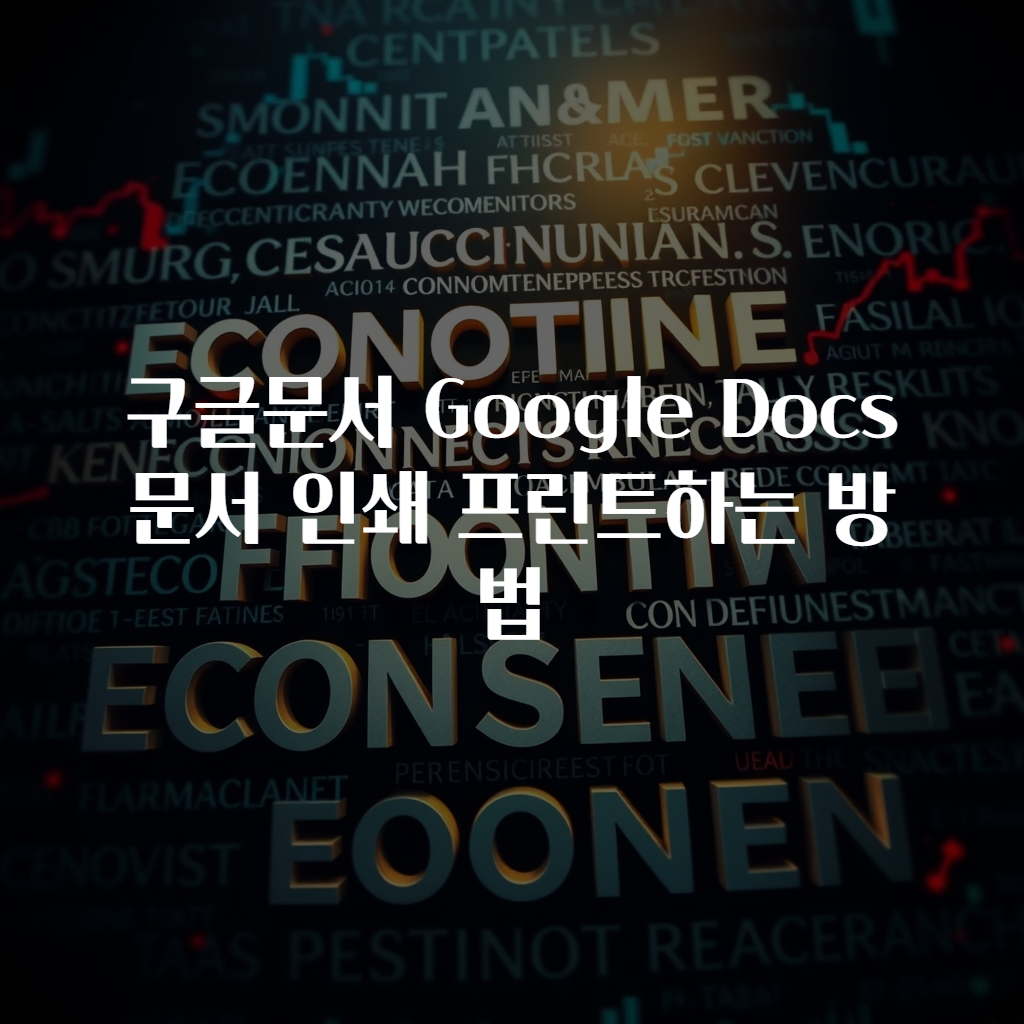 구글문서 Google Docs 문서 인쇄 프린트하는 방법