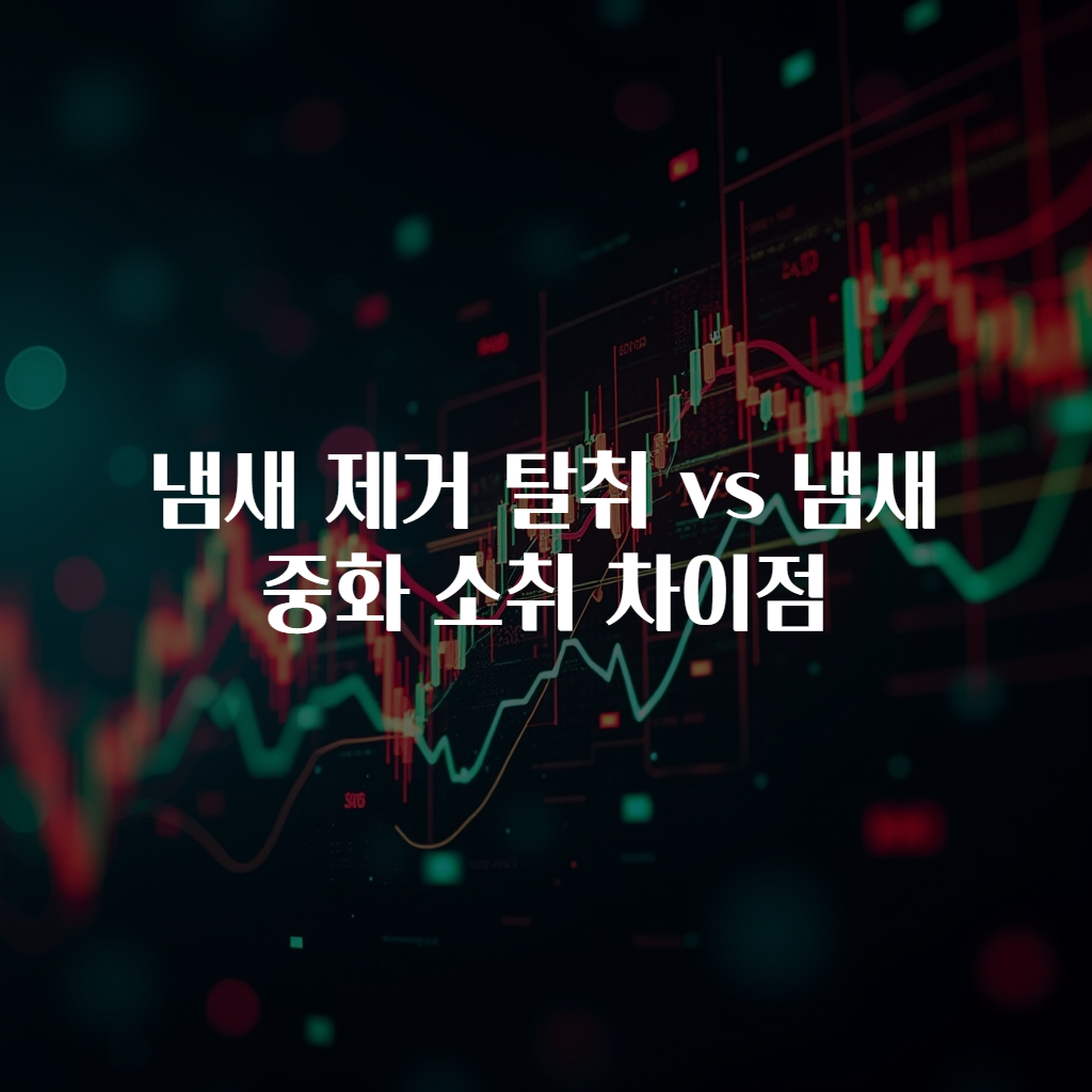 냄새 제거 탈취 vs 냄새 중화 소취 차이점