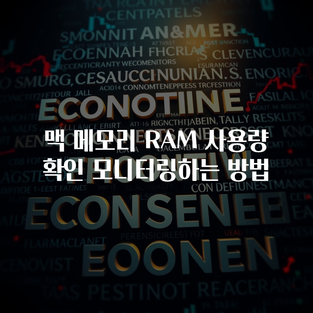 맥 메모리 RAM 사용량 확인 모니터링하는 방법