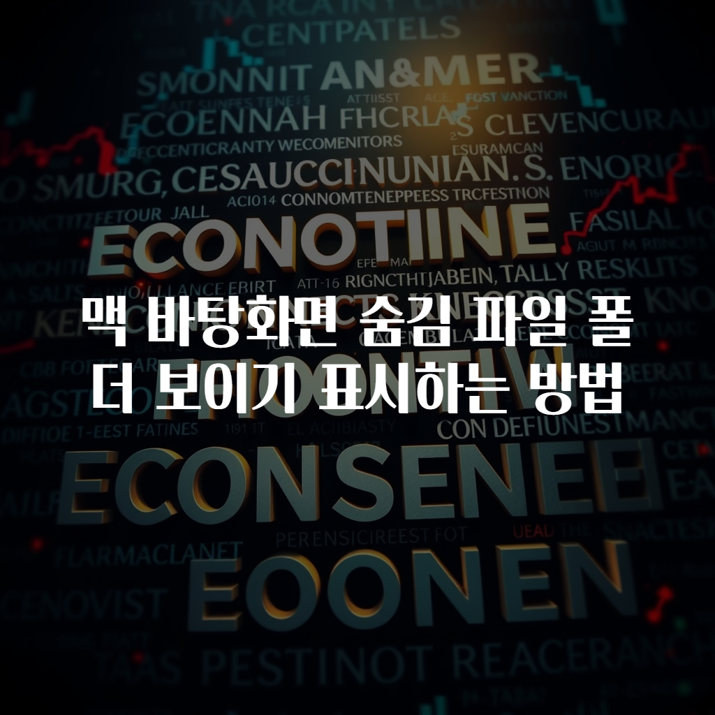 맥 바탕화면 숨김 파일 폴더 보이기 표시하는 방법