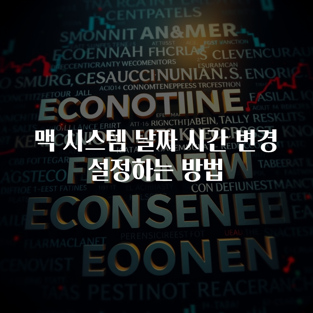 맥 시스템 날짜 시간 변경 설정하는 방법