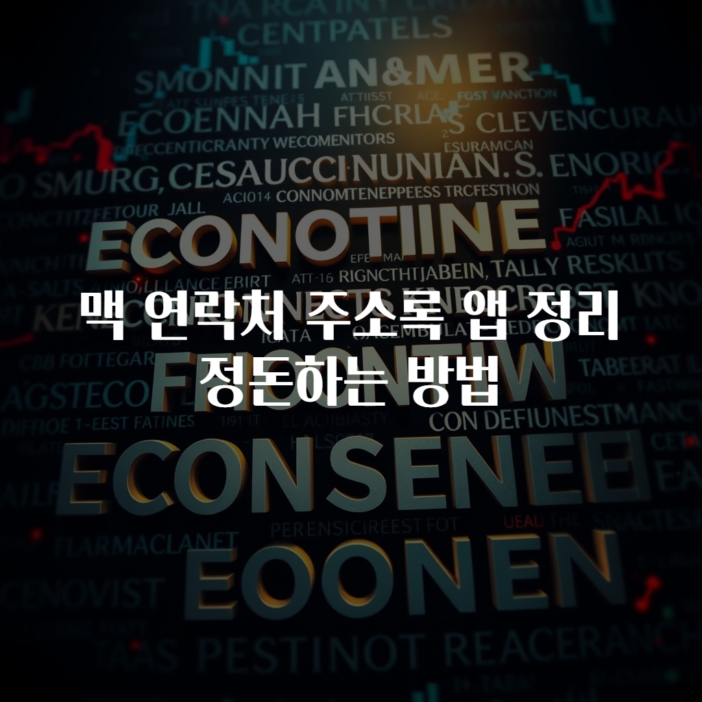 맥 연락처 주소록 앱 정리 정돈하는 방법