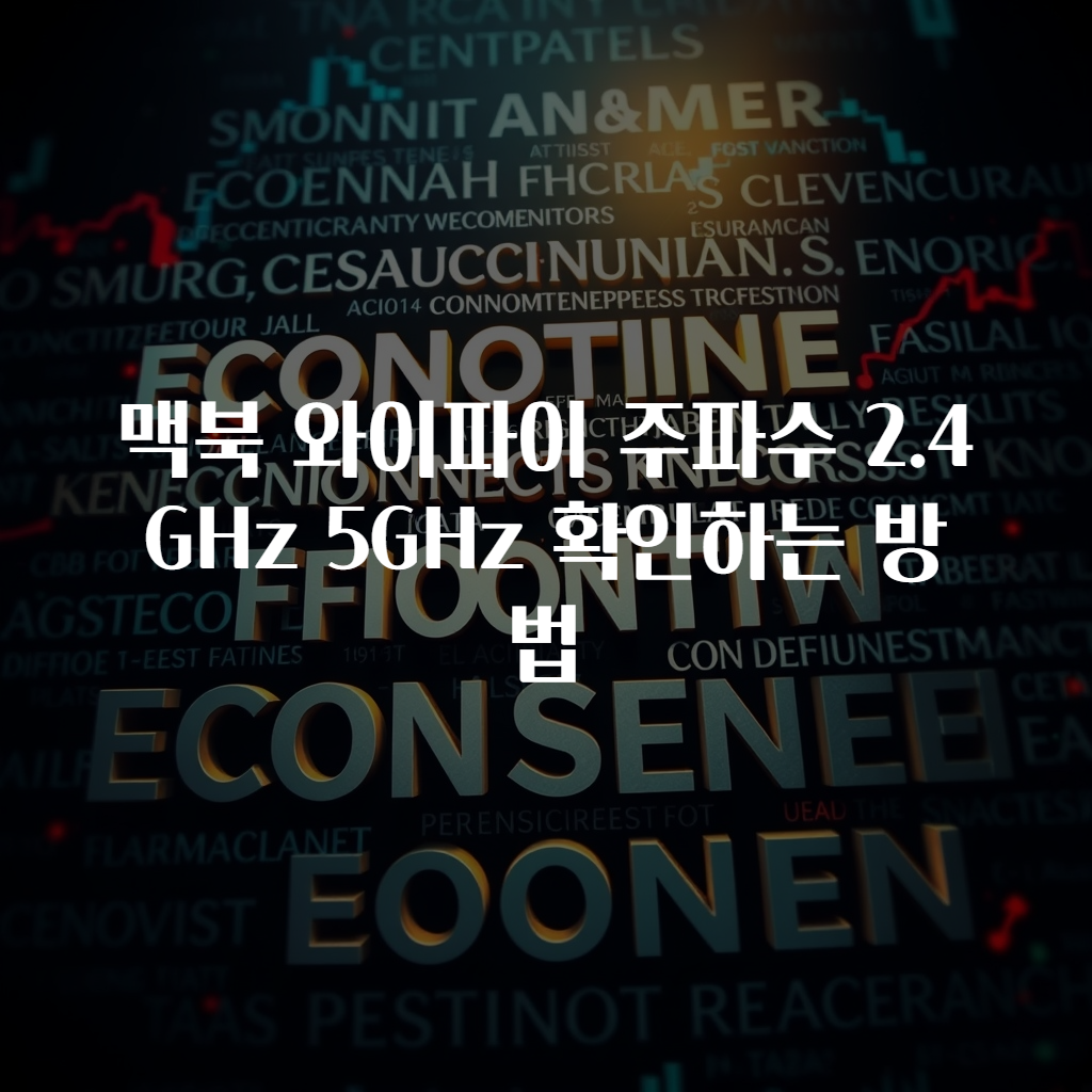 맥북 와이파이 주파수 2.4GHz 5GHz 확인하는 방법