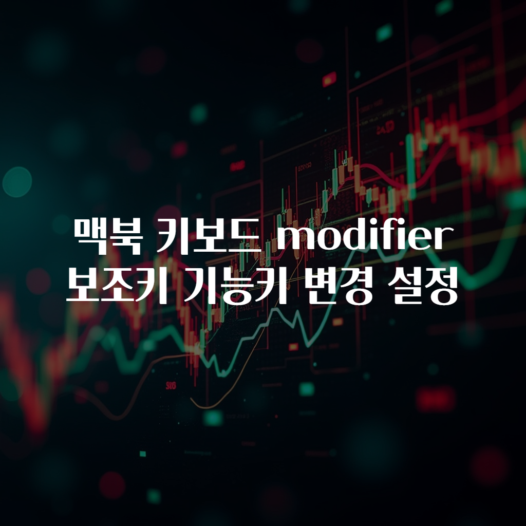 맥북 키보드 modifier 보조키 기능키 변경 설정