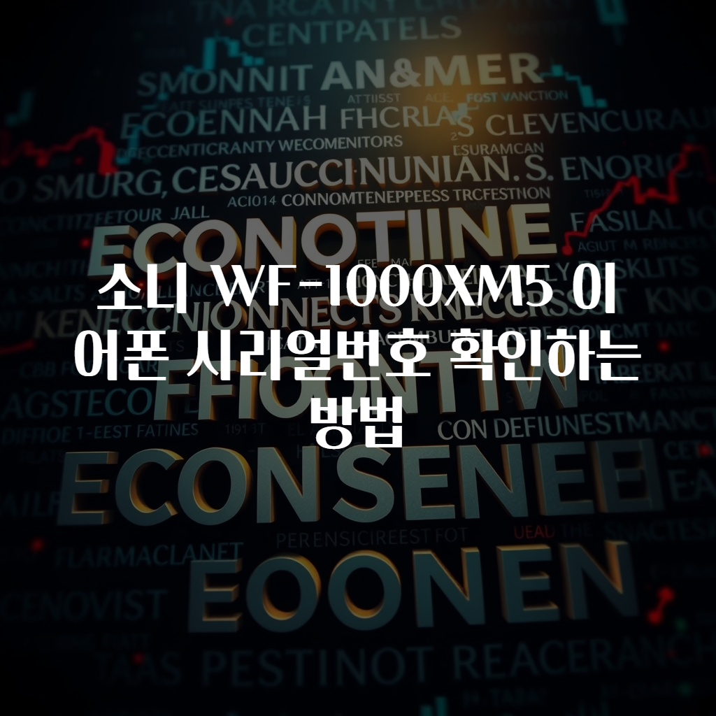 소니 WF-1000XM5 이어폰 시리얼번호 확인하는 방법