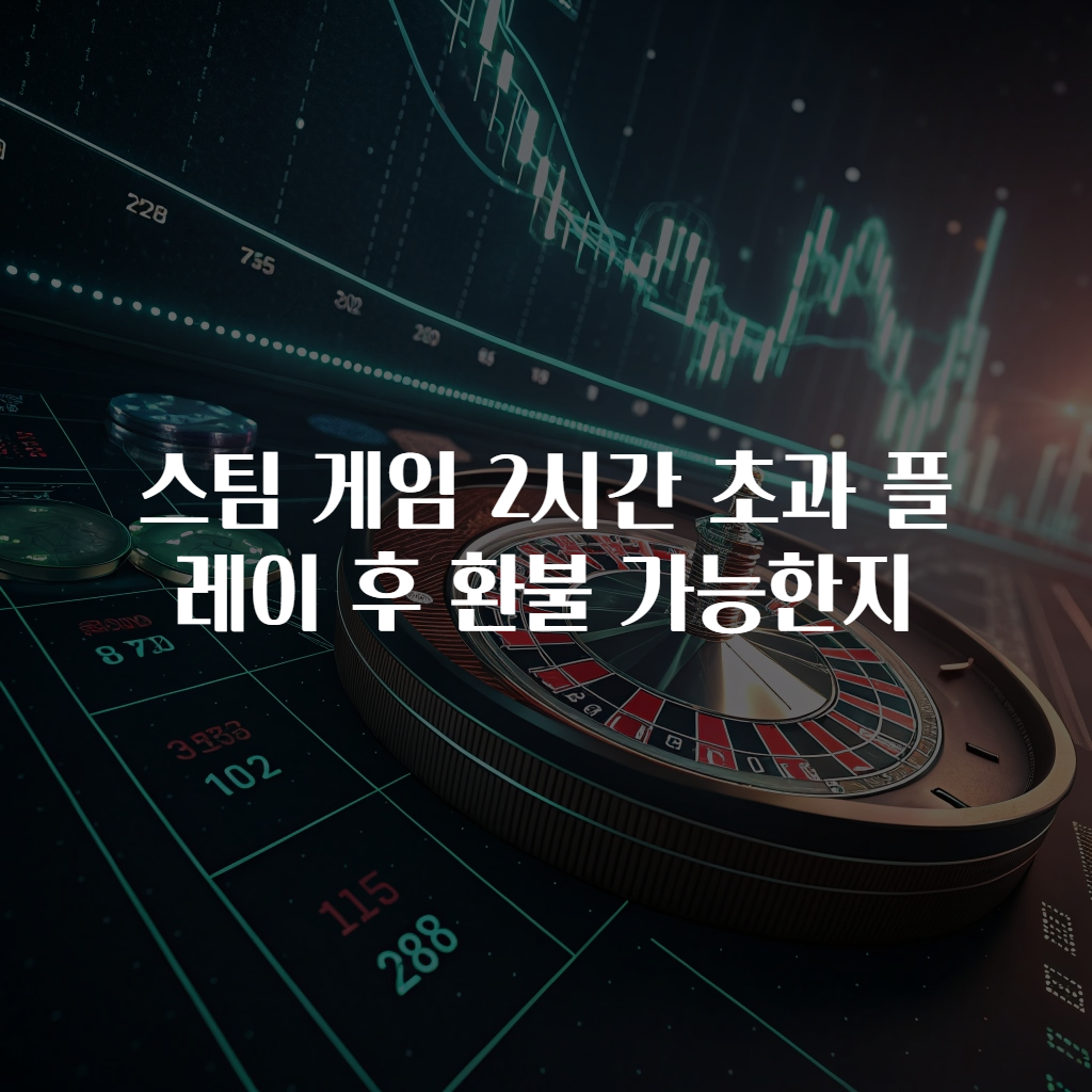 스팀 게임 2시간 초과 플레이 후 환불 가능한지