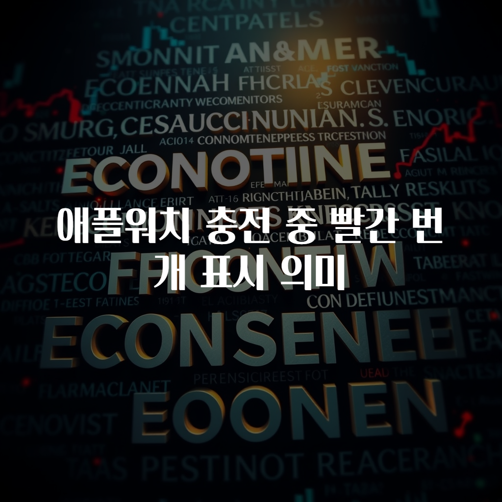 애플워치 충전 중 빨간 번개 표시 의미