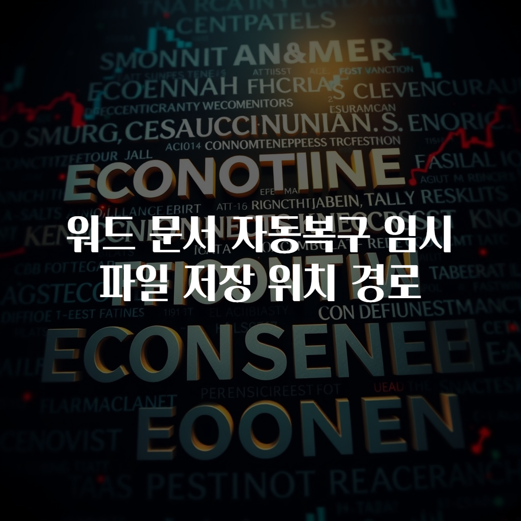 워드 문서 자동복구 임시파일 저장 위치 경로