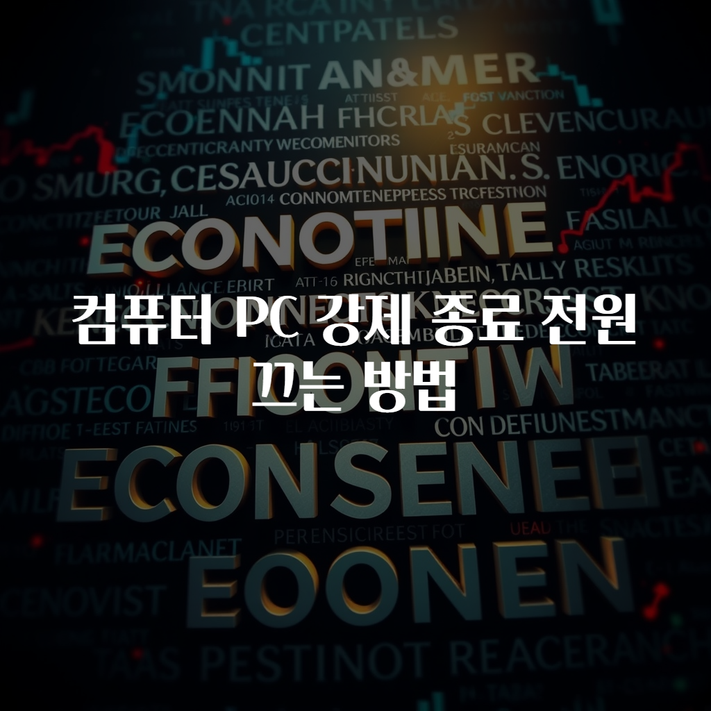 컴퓨터 PC 강제 종료 전원 끄는 방법