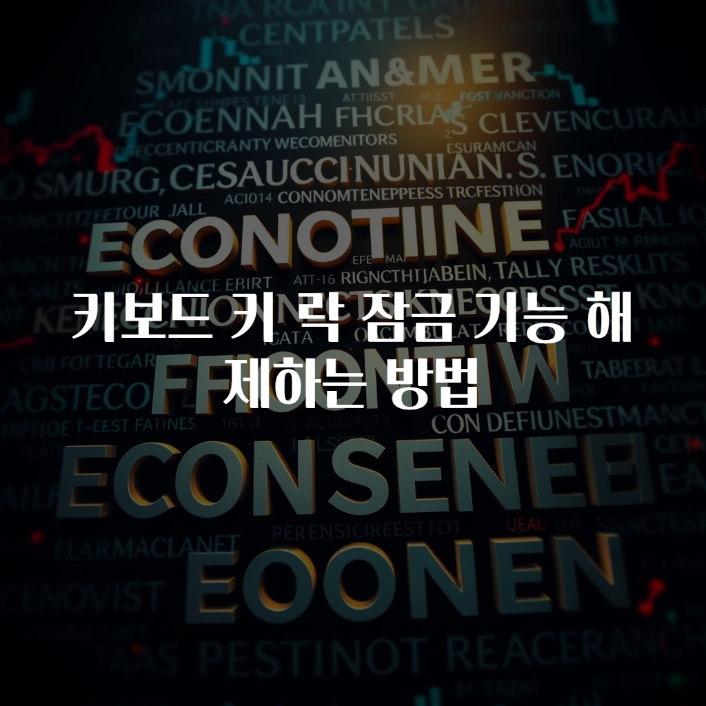 키보드 키 락 잠금 기능 해제하는 방법