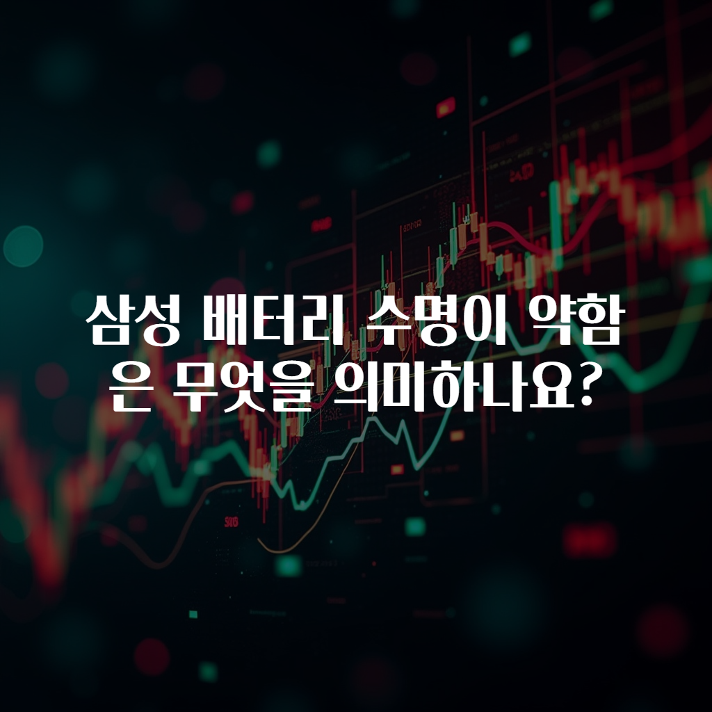 삼성 배터리 수명이 약함은 무엇을 의미하나요?