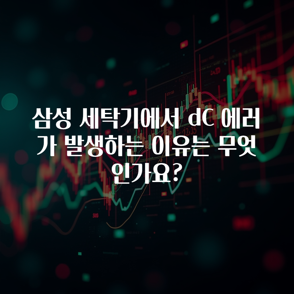 삼성 세탁기에서 dC 에러가 발생하는 이유는 무엇인가요?