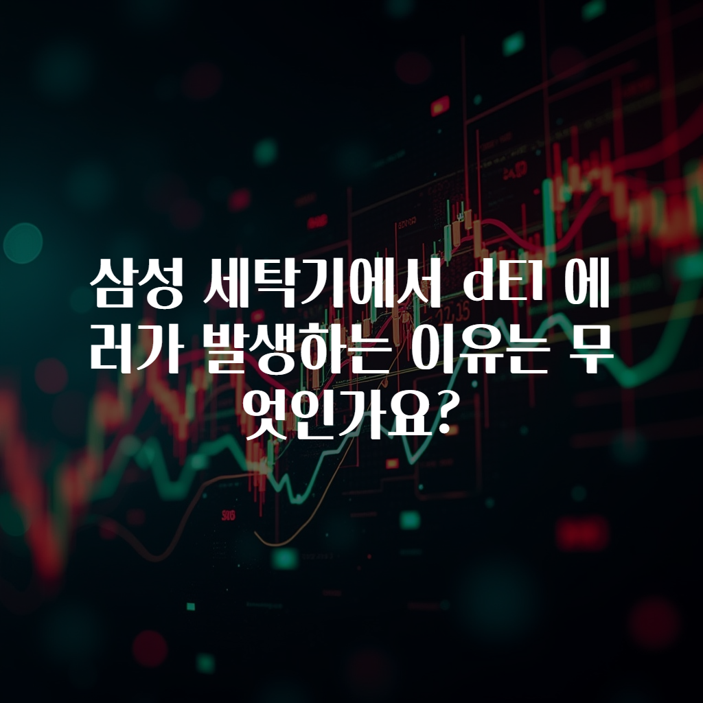 삼성 세탁기에서 dE1 에러가 발생하는 이유는 무엇인가요?