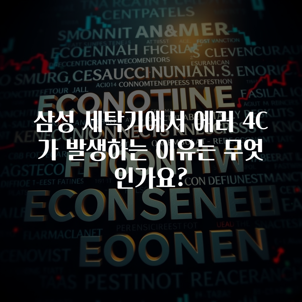 삼성 세탁기에서 에러 4C가 발생하는 이유는 무엇인가요?